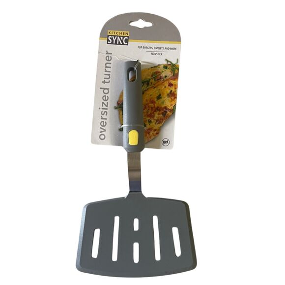 Wide Slotted Turner Spatula Silicone Non-Stick BPA Free New - Picture 2 of 4